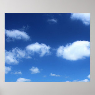 落ち着いた雲の写真 ポスター