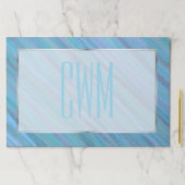 落ち着いた青い抽象芸術 | カッコいいターコイズアクア ペーパーパッド (インサイチュ)