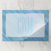 落ち着いた青い抽象芸術 | カッコいいターコイズアクア ペーパーパッド (折り畳み)