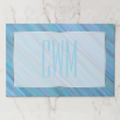 落ち着いた青い抽象芸術 | カッコいいターコイズアクア ペーパーパッド (正面)