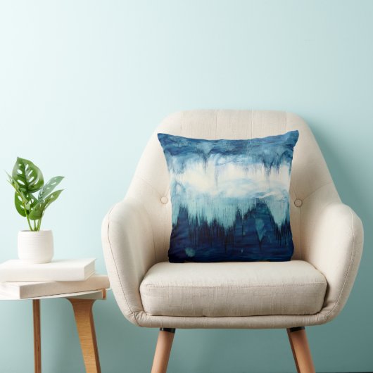 落ち着いた青い色のセラピー両面枕 クッション (椅子)