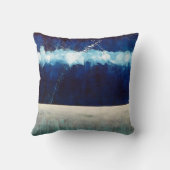 落ち着いた青い色のセラピー両面枕 クッション (裏面)