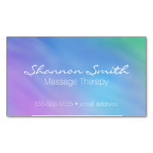 落ち着いた青空のマッサージセラピスト マグネット名刺 (正面)