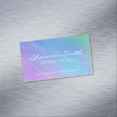 落ち着いた青空のマッサージセラピスト マグネット名刺 (インサイチュ)