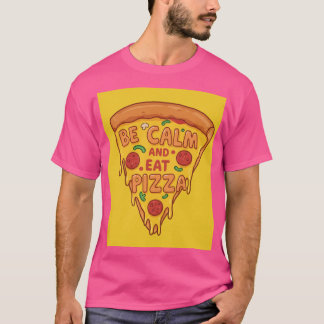 落ち着いた食べピザTシャツ Tシャツ
