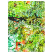 落ち着いた黄色の抽象的なクリップボード,陽気な抽象画 クリップボード (裏面)