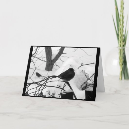 落ち着いたSnowbirdのクリスマスカード シーズンカード (正面)