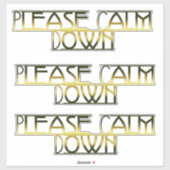 落ち着いてください シール (シート)