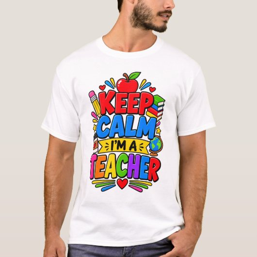 落ち着いてね、私は先生だから Tシャツ (正面)