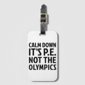 落ち着いてオリンピックの物理教育ではない ラゲッジタグ (正面縦)