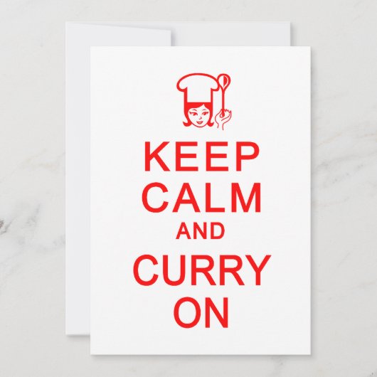 落ち着いてカレーしよう パーティーの招待状をカスタマイズ 招待状 (正面)