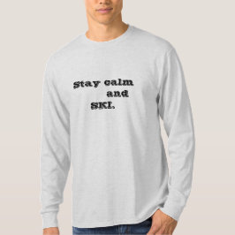 落ち着いてスキーマンズ長袖Tシャツ Tシャツ