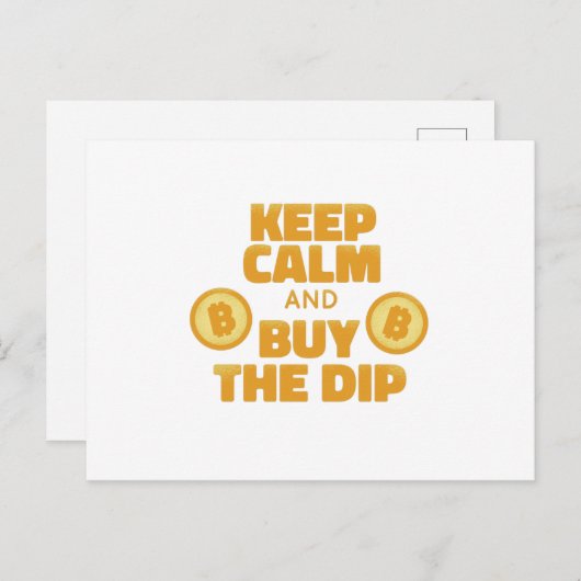 落ち着いてディップを買え - 面白い仮想通貨 ポストカード (正面/裏面)