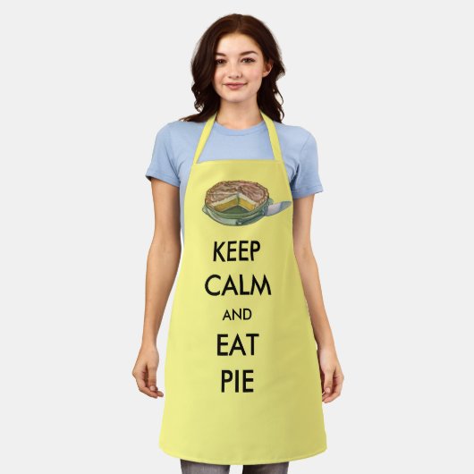 落ち着いてパイを食べよう エプロン (着用した状態)