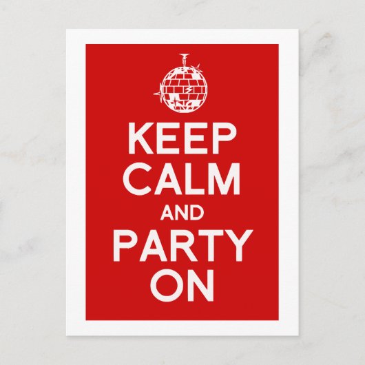 落ち着いてパーティーを ポストカード (正面)