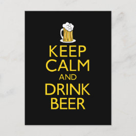 落ち着いてビールを飲め ポストカード