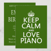 落ち着いてピアノを愛でよ (背景色は問いません) 招待状 (正面/裏面)