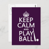 落ち着いてプレイしよう（野球） （どんな色でも） ポストカード (正面/裏面)