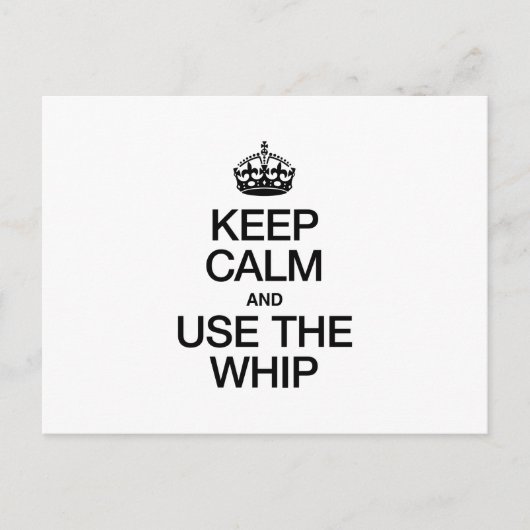 落ち着いてムチを使え ポストカード (正面)