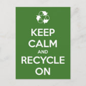 落ち着いてリサイクルを続けよう ポストカード (正面)
