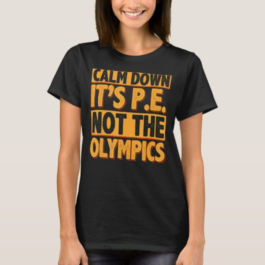 落ち着いて体育を学校に戻す Tシャツ (正面)