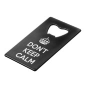 落ち着いて保はいけない クレジットカード栓抜き (裏面アングル)