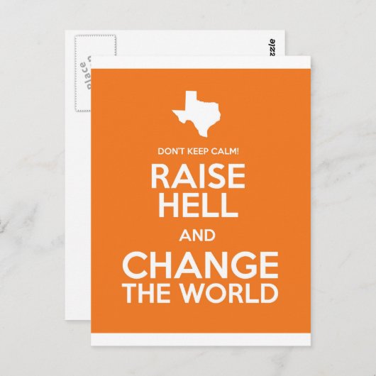 落ち着いて保はいけない。地獄に落ちろ! ポストカード (正面/裏面)