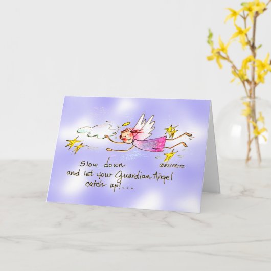 落ち着いて守衛の天使に追いつかせろ カード (黄色い花)