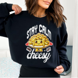落ち着いて安らかなMacとチーズを手に入れる スウェットシャツ
