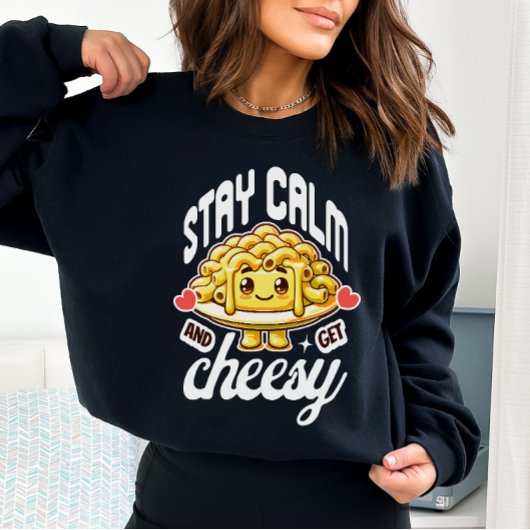 落ち着いて安らかなMacとチーズを手に入れる スウェットシャツ