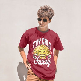 落ち着いて安らかなMacとチーズを手に入れる Tシャツ