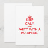 落ち着いて救急隊員とパーティーしよう 招待状 (正面/裏面)