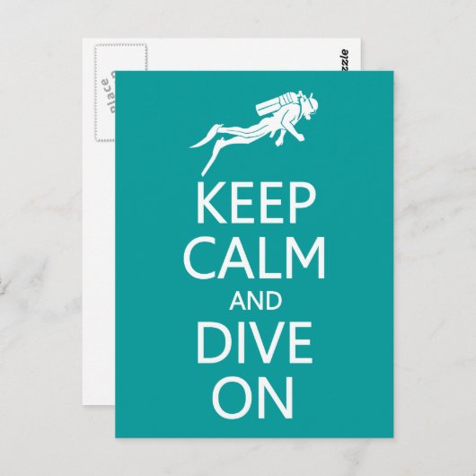 「落ち着いて潜れ」オリジナルカラー ポストカード (正面/裏面)