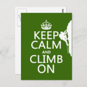 落ち着いて登り続けろ (カスタマイズ可能な色) ポストカード (正面/裏面)