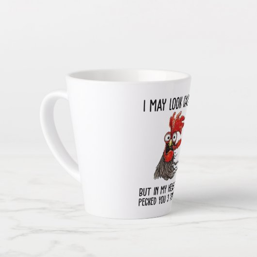 落ち着いて見えるかもしれないが、頭の中で君をつついたのは3Tだ。 カフェラテマグ (左アングル)