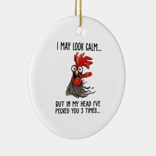 落ち着いて見えるかもしれないが、頭の中で君をつついたのは3Tだ。 セラミックオーナメント (右)