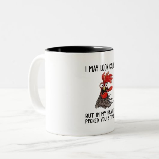 落ち着いて見えるかもしれないが、頭の中で君をつついたのは3Tだ。 ツートーンマグカップ (正面左)