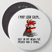 落ち着いて見えるかもしれないが、頭の中で君を3T選んだ。 缶バッジ (正面&裏面)