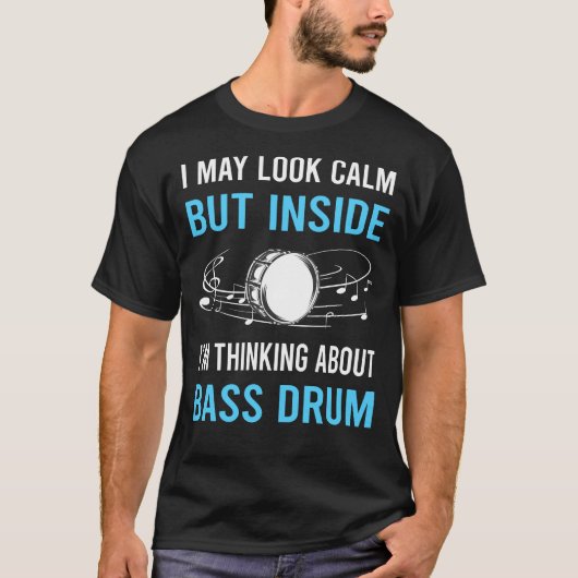 落ち着いて見えるバスドラム Tシャツ (正面)