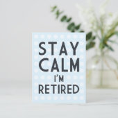 落ち着いて退職した ポストカード (スタンド正面)