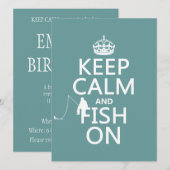 落ち着いて釣りを続けろ（すべての色） 招待状 (正面/裏面)