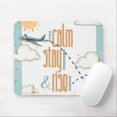 落ち着いて集中し、テーマを超えて上昇 マウスパッド (マウス)