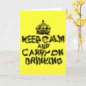 落ち着いて飲み続けよう カード (黄色い花)