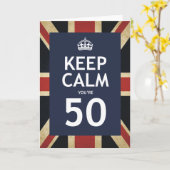 落ち着いて、あなたは50歳 カード (黄色い花)