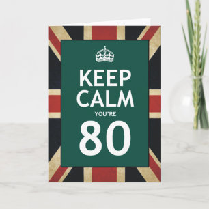 落ち着いて、あなたは80歳です カード