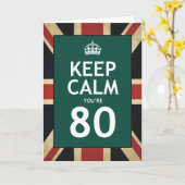 落ち着いて、あなたは80歳 カード (黄色い花)