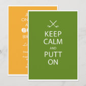 落ち着いて - ゴルフ 60歳の誕生日 招待状 (正面/裏面)