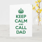 落ち着いて、パパに電話して カード (黄色い花)