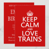 落ち着いて、列車を愛でよう（カラーカスタマイズ可能） 招待状 (正面/裏面)