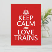 落ち着いて、列車を愛でよう（カラーカスタマイズ可能） 招待状 (スタンド正面)